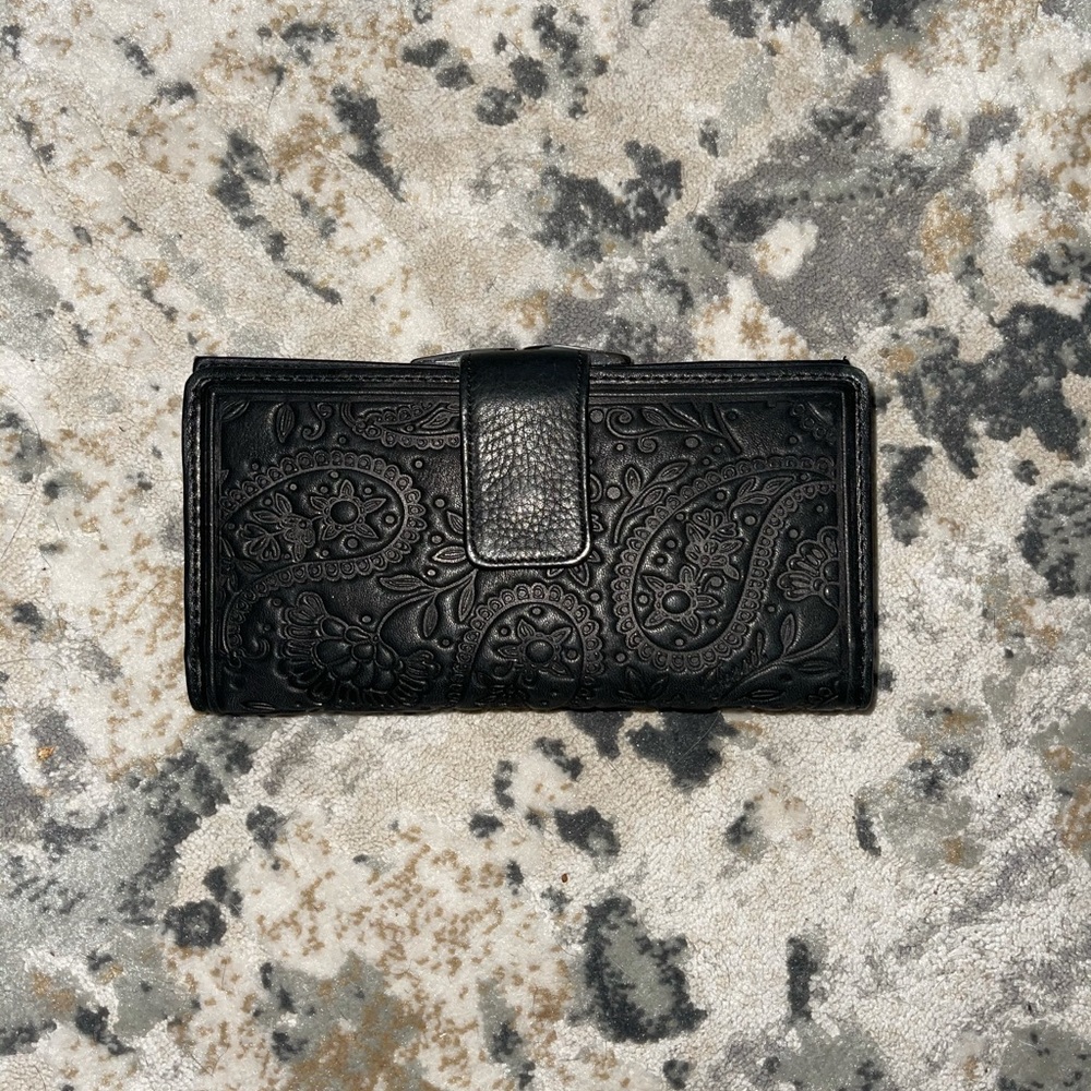 Leather wallet fossil wallet black leather wallet